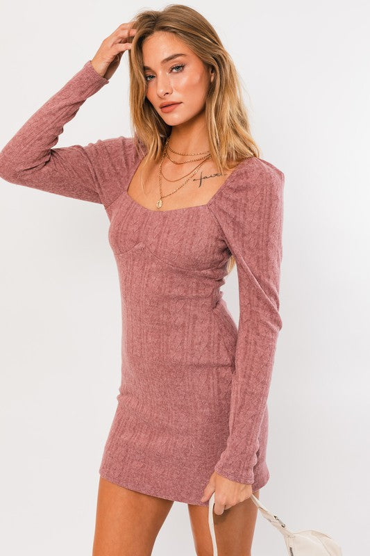 Mulberry Knit Mini Dress Small Dress