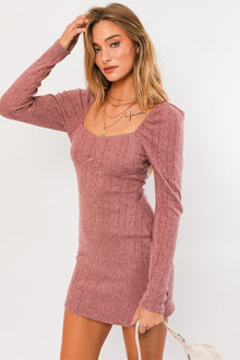  Mulberry Knit Mini Dress - [product_category], Minx Boutique-Southbury
