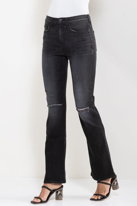 Sneak Peek High Rise Slim Bootcut Jeans with Knee Slits 29