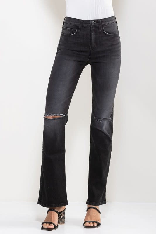 Sneak Peek High Rise Slim Bootcut Jeans with Knee Slits 27