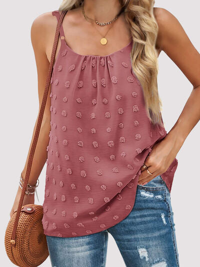 Swiss Dot Scoop Neck Cami - [product_category], Minx Boutique-Southbury