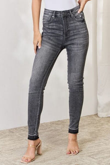  Judy Blue Full Size High Waist Tummy Control Release Hem Skinny Jeans - [product_category], Minx Boutique-Southbury