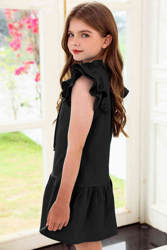 Tie Neck Flutter Sleeve Dress - [product_category], Minx Boutique-Southbury