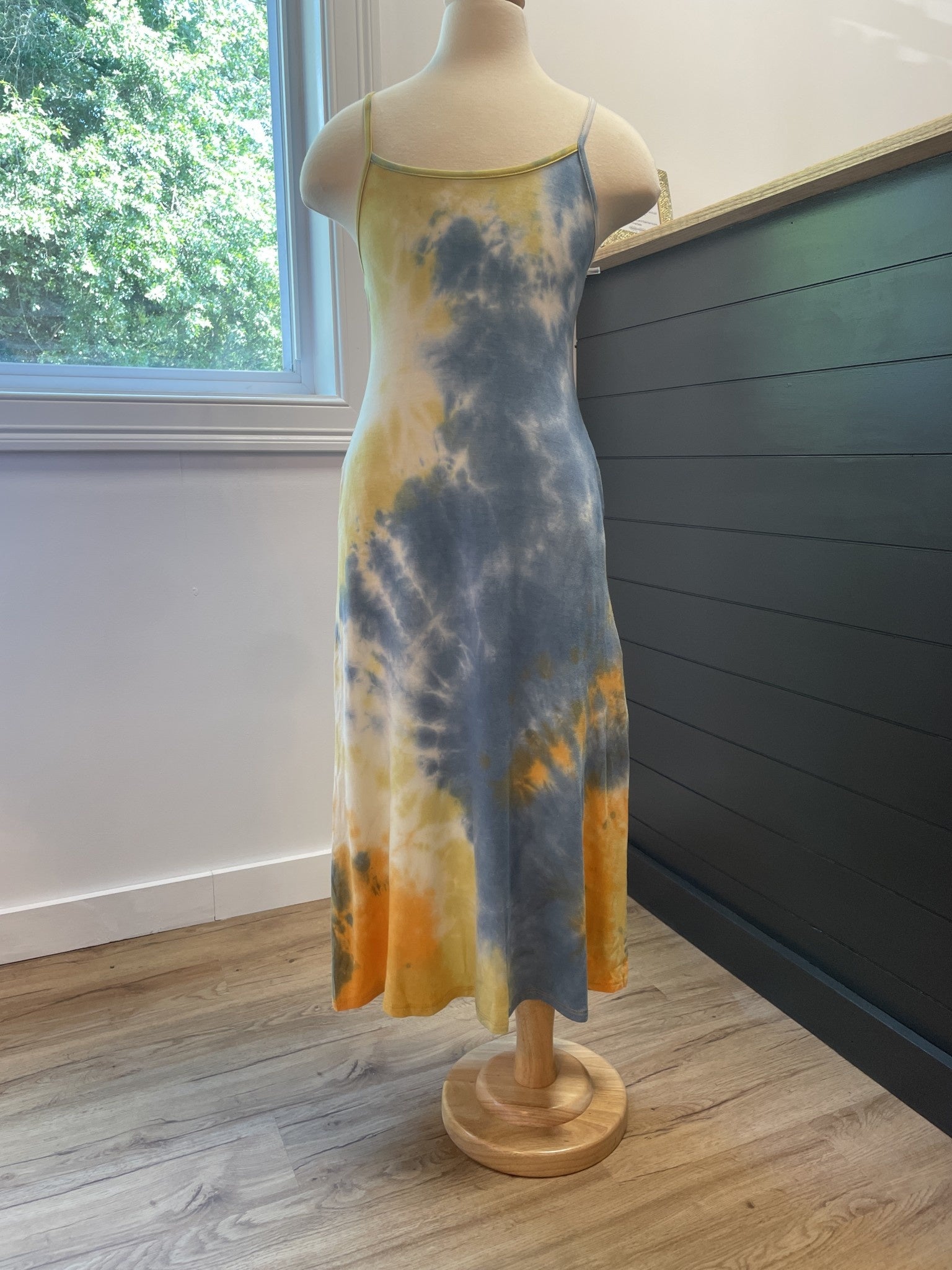 Tween-Girls Tie Dye Cami Strap Maxi Dress Dress
