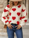 Fuzzy Heart Dropped Shoulder Sweatshirt - [product_category], Minx Boutique-Southbury