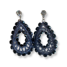  Crochet earrings - Navy - [product_category], Minx Boutique-Southbury