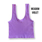V-neck Ribbed Cropped Tank Brami Meadow Violet Clothing