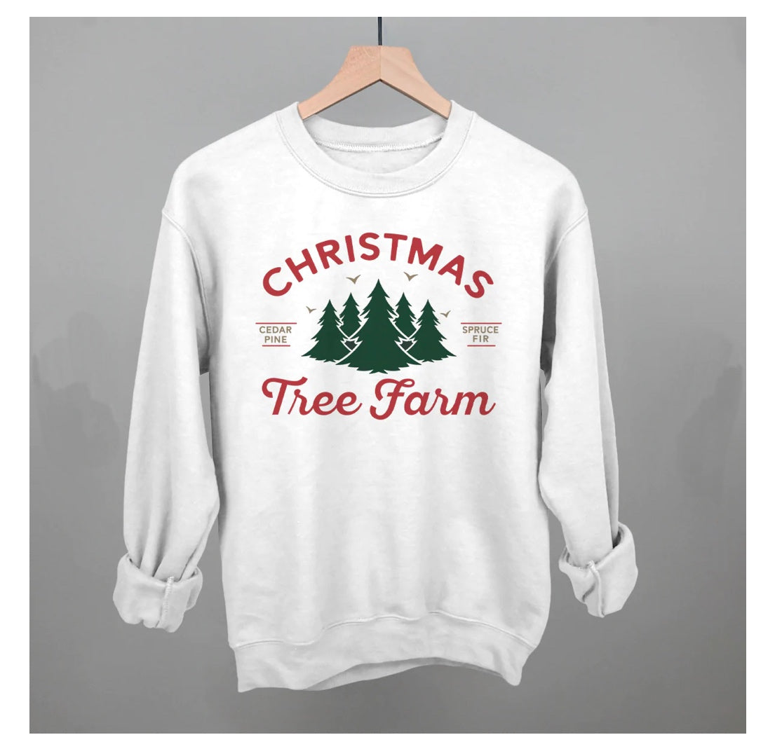 Christmas Tree Farm Sweatshirt Clothing