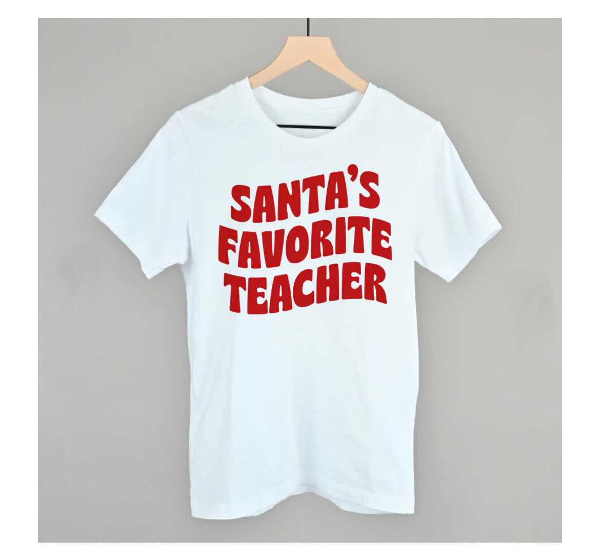 Santa's Favorite Teacher TShirt