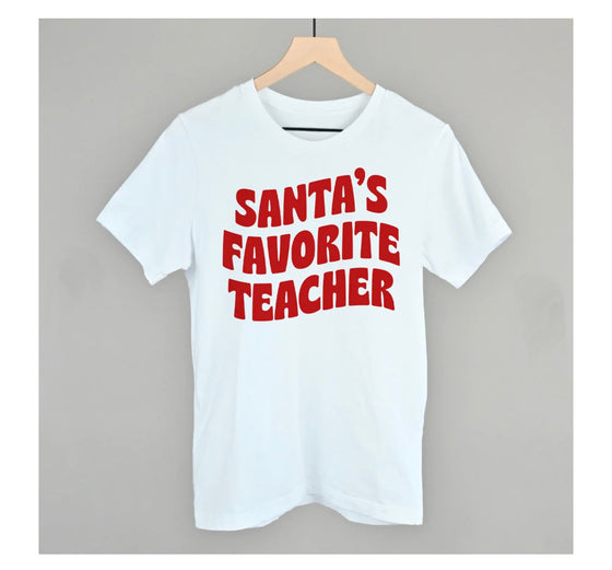 Santa's Favorite Teacher TShirt - [product_category], Minx Boutique-Southbury