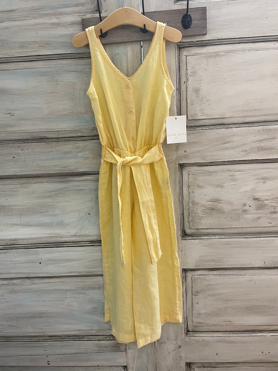 Linen Wide Leg Yellow Jumper - [product_category], Minx Boutique-Southbury