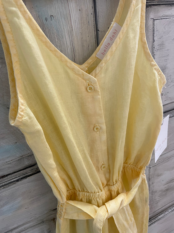 Linen Wide Leg Yellow Jumper - [product_category], Minx Boutique-Southbury