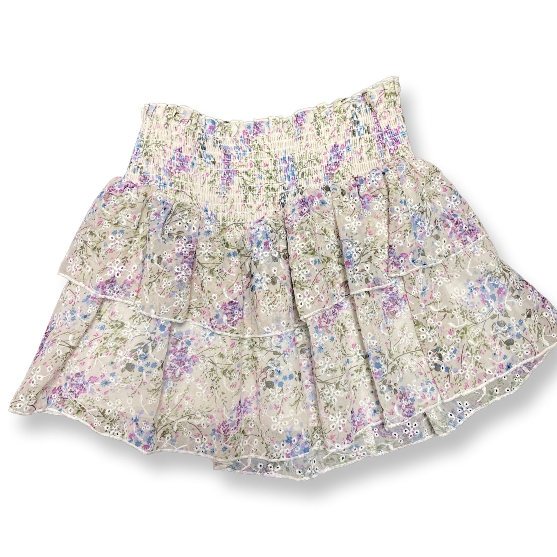 KatieJ NYC Tween Brooke Skirt Neutral Floral skirt