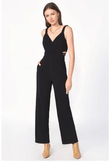  Black Tank Jumpsuit with Cutout Sides - [product_category], Minx Boutique-Southbury