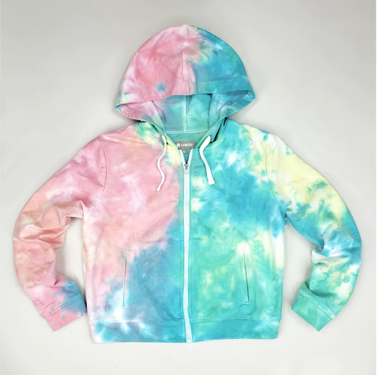 Tractr Girl Watercolor Zip Up Hoodie Hoodie