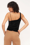 Uptown Asymmetrical Velvet Tank in Black - [product_category], Minx Boutique-Southbury