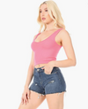 V-neck Ribbed Cropped Tank Brami - [product_category], Minx Boutique-Southbury