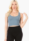 V-neck Ribbed Cropped Tank Brami - [product_category], Minx Boutique-Southbury