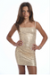 KatieJ NYC Juniors Gold + Fuchsia Sequin Mini Dress Dress