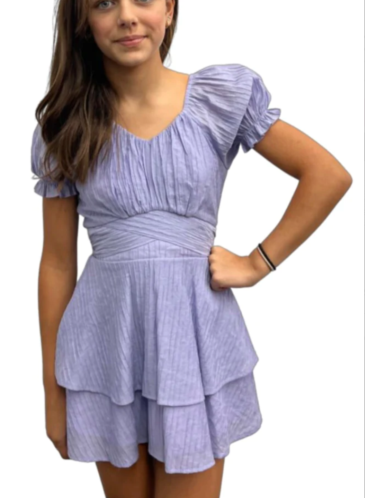 KatieJ NYC Juniors Delilah Dress in Lilac Dress