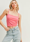 Hot Pink Twist Back Cropped Tank Top - [product_category], Minx Boutique-Southbury