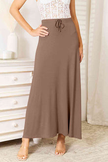  Double Take Full Size Soft Rayon Drawstring Waist Maxi Skirt Rayon - [product_category], Minx Boutique-Southbury