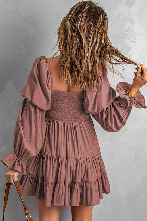 Smocked Off-Shoulder Tiered Mini Dress - [product_category], Minx Boutique-Southbury