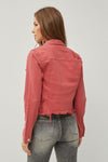 RISEN Raw Hem Button Up Cropped Denim Jacket - [product_category], Minx Boutique-Southbury