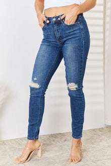  Judy Blue Full Size High Waist Distressed Slim Jeans - [product_category], Minx Boutique-Southbury