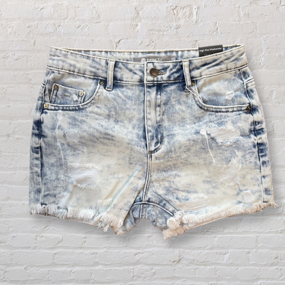 Tractr Girl Acid Wash Paint Splatter Weekender Short - [product_category], Minx Boutique-Southbury