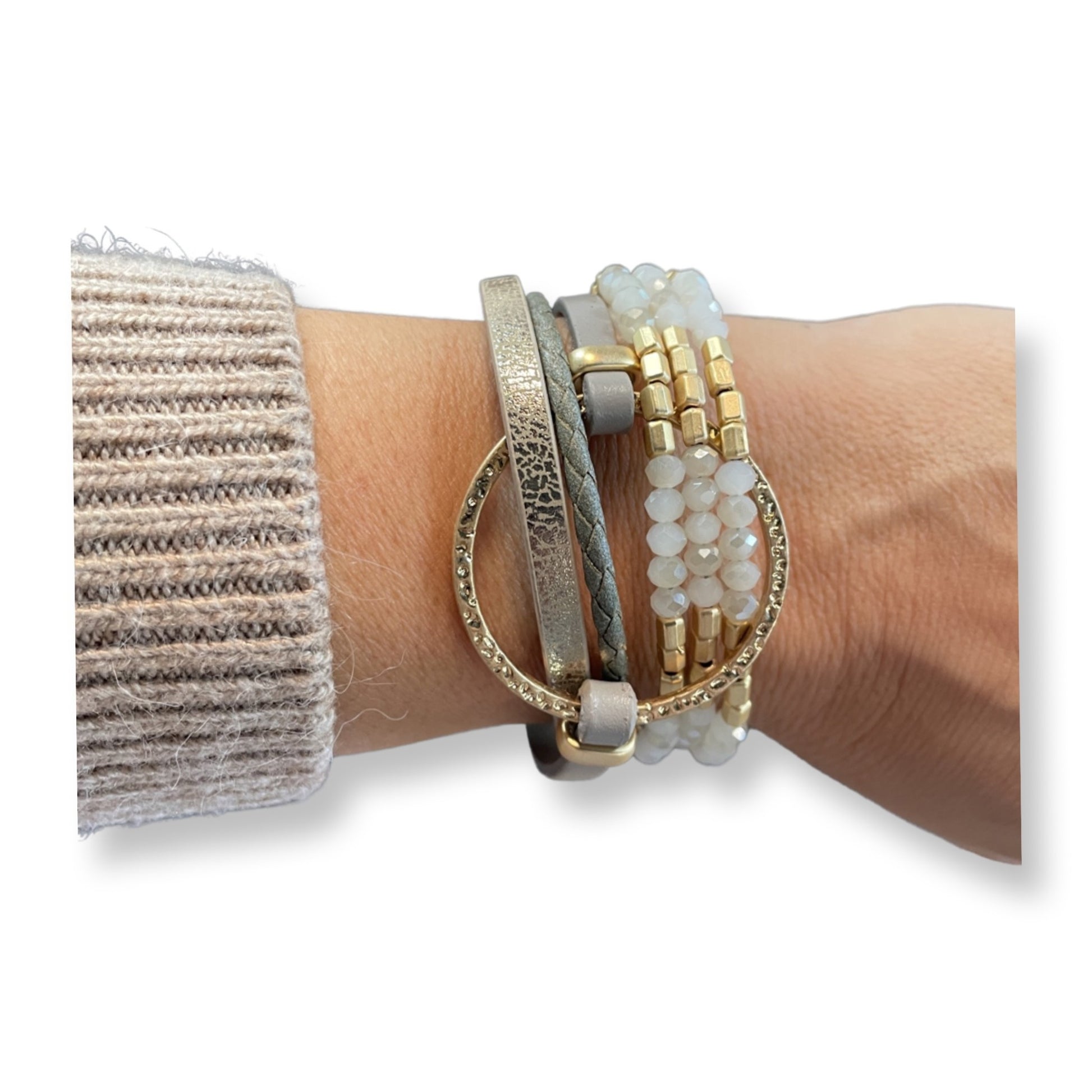 Go with the Flow Bracelet - Taupe