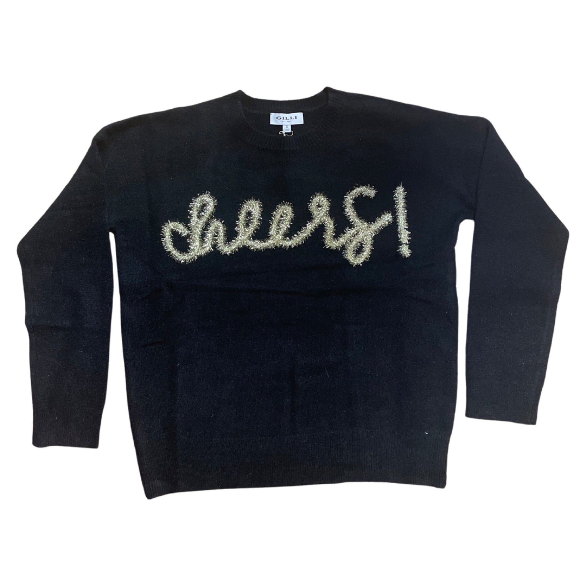 Black/Gold Cheers Holiday Sweater Sweater