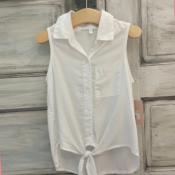 Tween White Sleeveless Button down - [product_category], Minx Boutique-Southbury