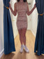 KatieJ NYC Juniors Peach Floral Ruched Ava Dress