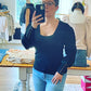 Love Token NYC Ribbed Sweater with Grommets Clothing