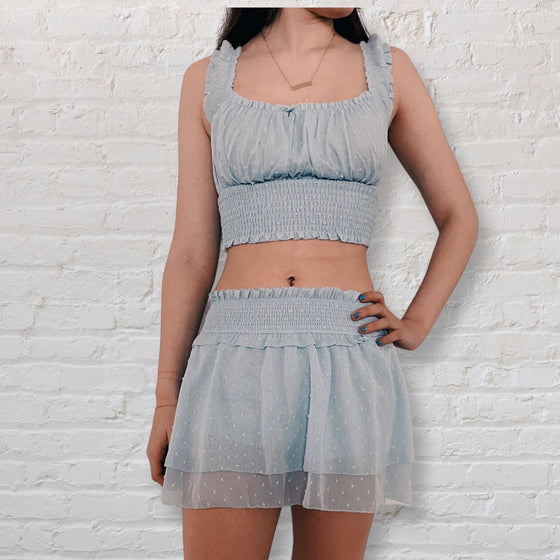 KatieJ NYC Junior Bailee Skort in Baby Blue - [product_category], Minx Boutique-Southbury