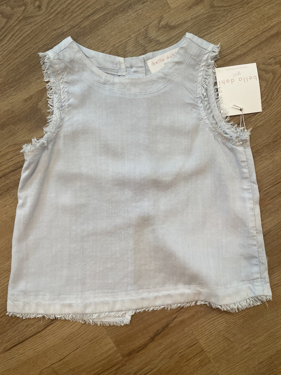 Girls Frayed Button Back Tank - [product_category], Minx Boutique-Southbury