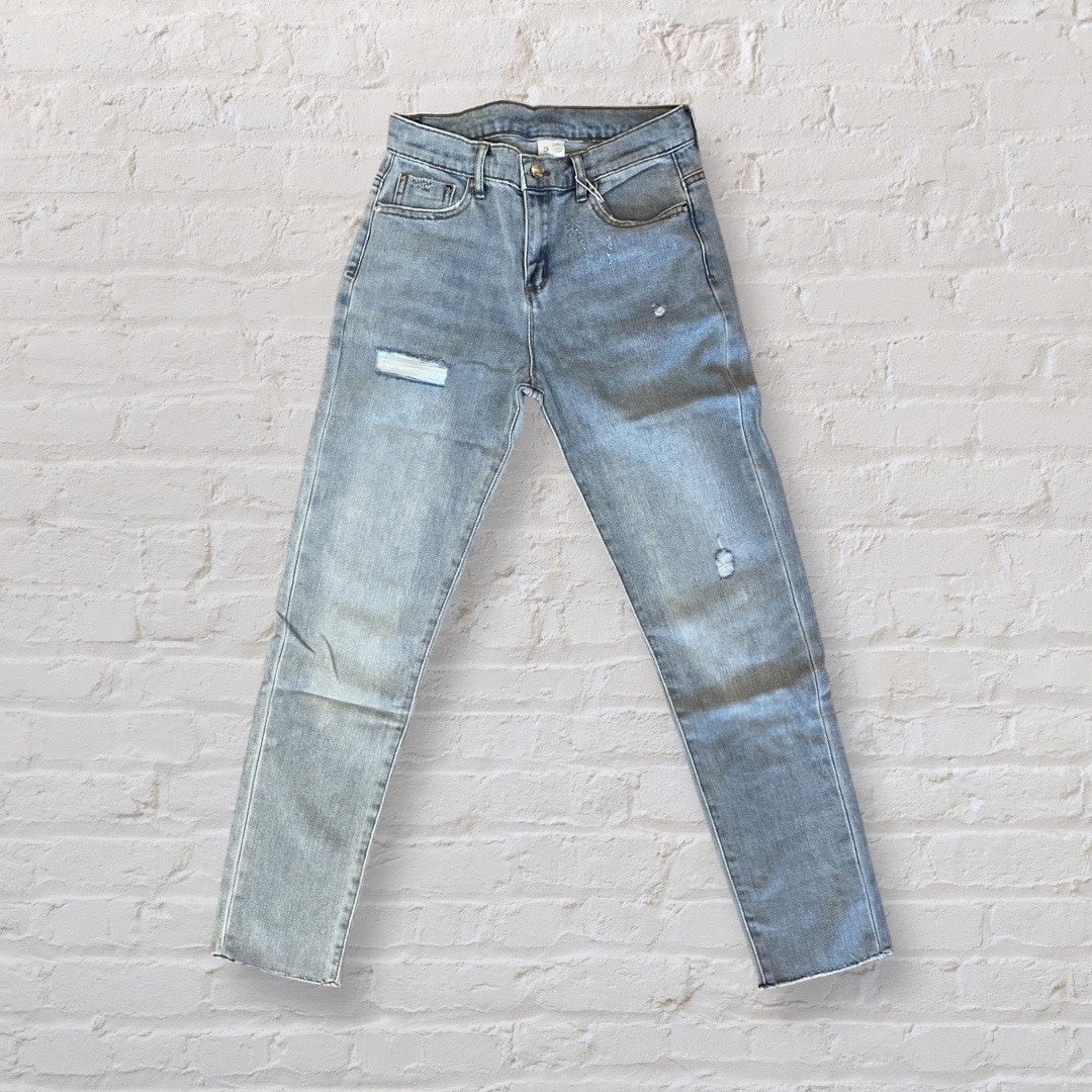 Tractr Girl Weekender Jean with Destruction Jeans