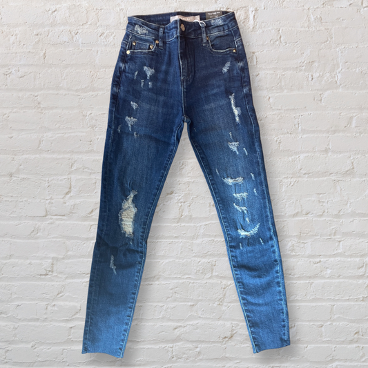 Tractr Girl High Rise Destructed Skinny Jean Jeans