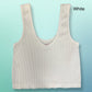 V-neck Ribbed Cropped Tank Brami White Clothing