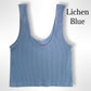 V-neck Ribbed Cropped Tank Brami Lichen Blue Clothing