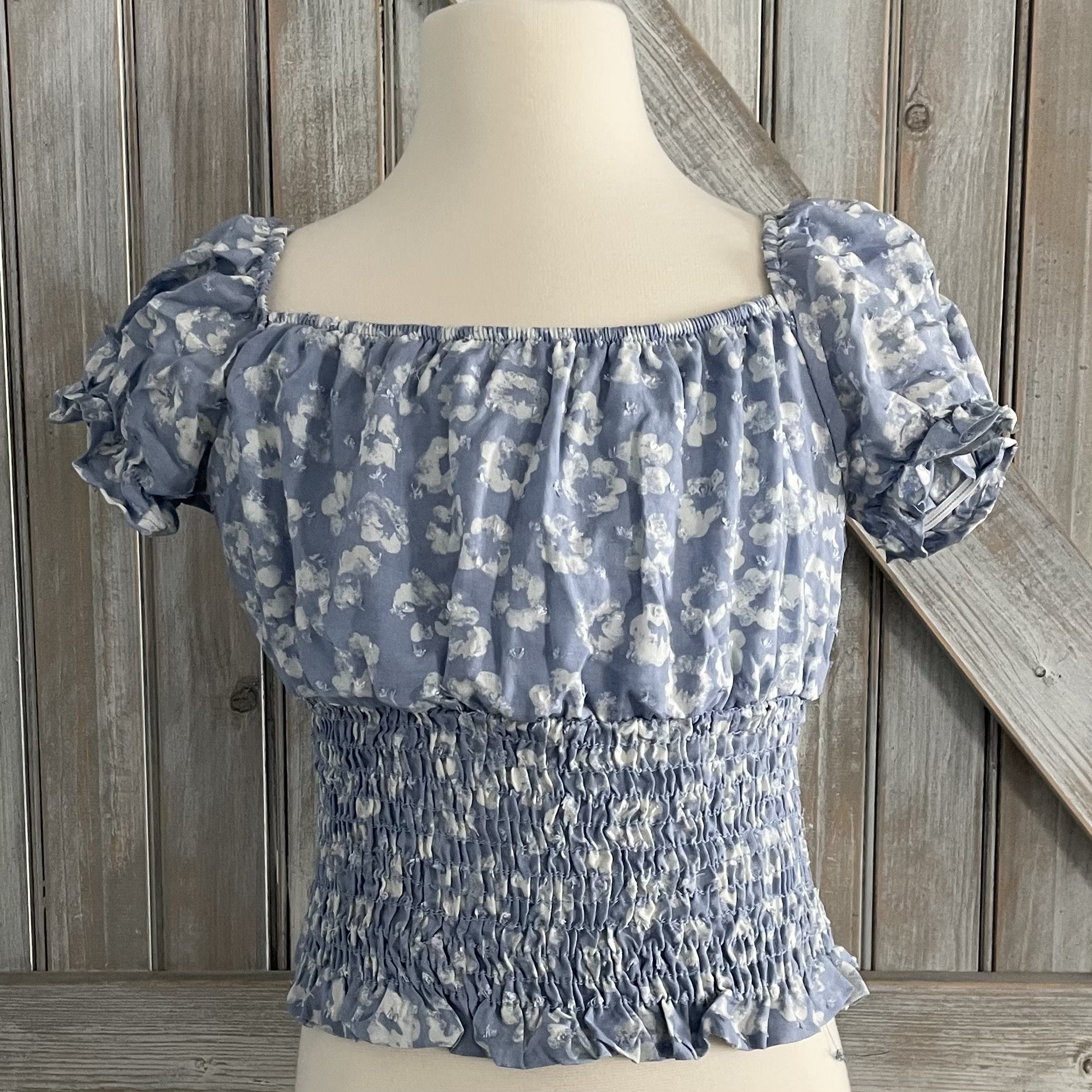 Square Neck Smocking Top Top